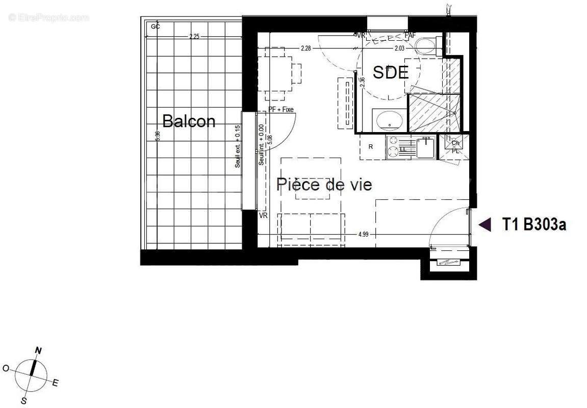 Plan B303A Bella Flora - Appartement à LA CHAPELLE-SAINT-MESMIN