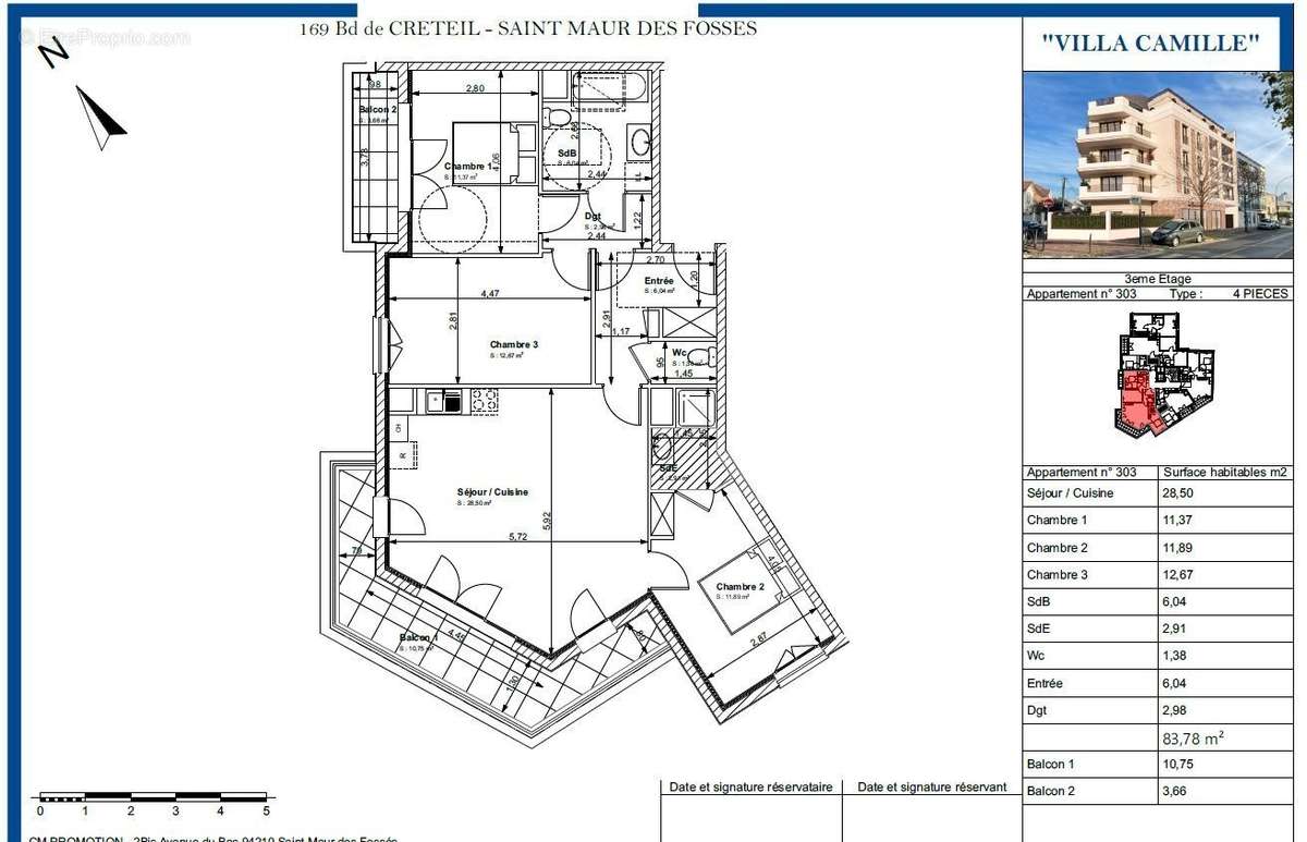 Appartement à SAINT-MAUR-DES-FOSSES