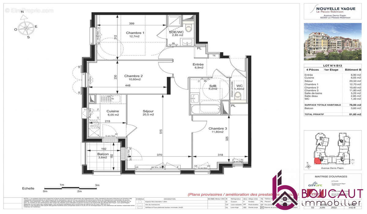 Appartement à LE PLESSIS-ROBINSON