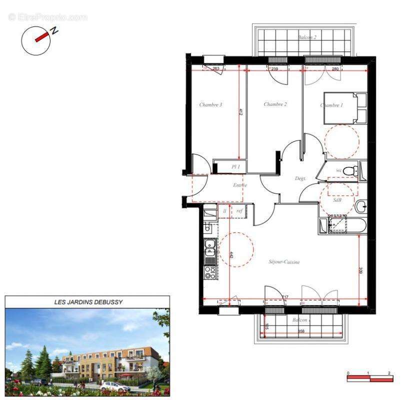 Appartement à MAGNY-LES-HAMEAUX