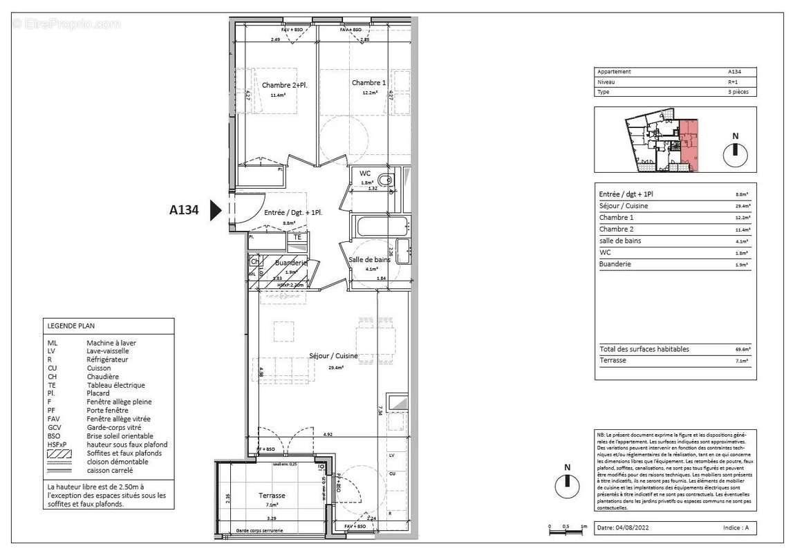 Appartement à TASSIN-LA-DEMI-LUNE