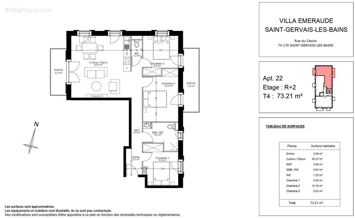 Appartement à SAINT-GERVAIS-LES-BAINS