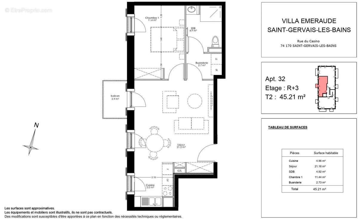 Appartement à SAINT-GERVAIS-LES-BAINS