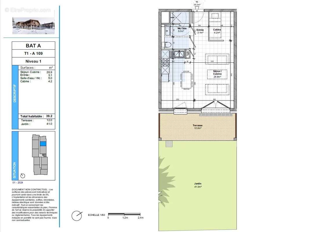 Appartement à NOTRE-DAME-DE-BELLECOMBE