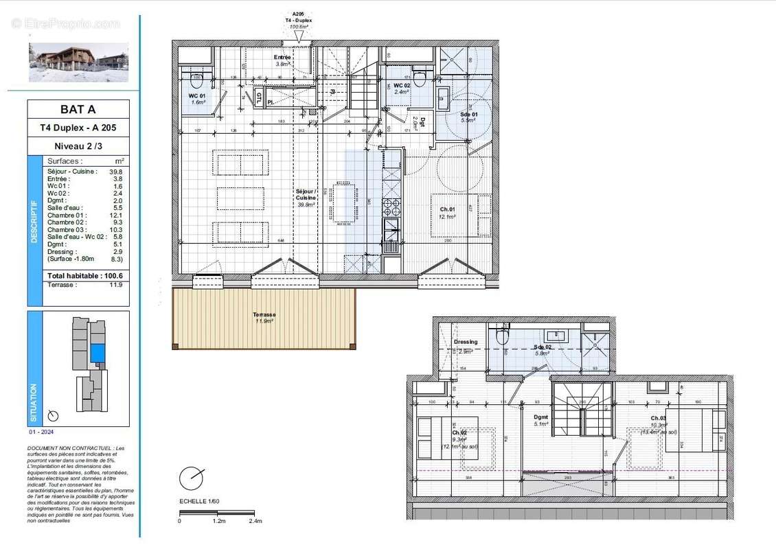 Appartement à NOTRE-DAME-DE-BELLECOMBE