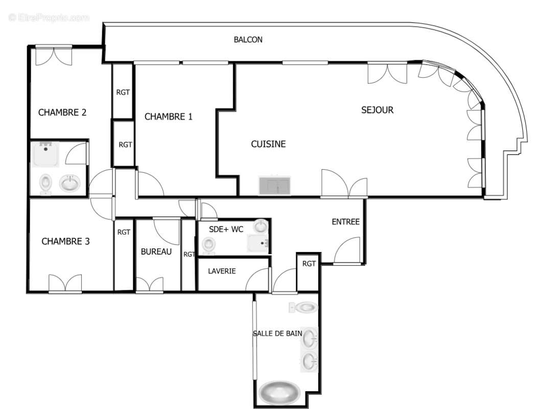 Appartement à LEVALLOIS-PERRET