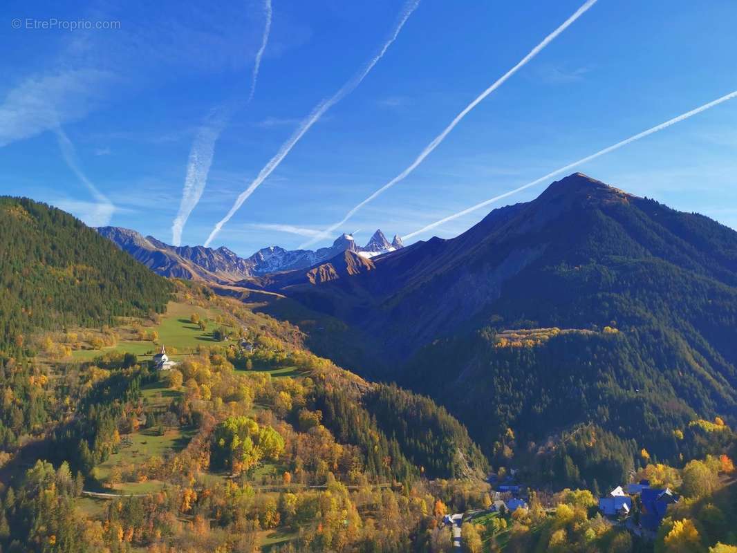 Vue sur les Aiguilles d&#039;Arves depuis la terrasse - Saint Jean d&#039;Arves - Maison à SAINT-JEAN-D&#039;ARVES