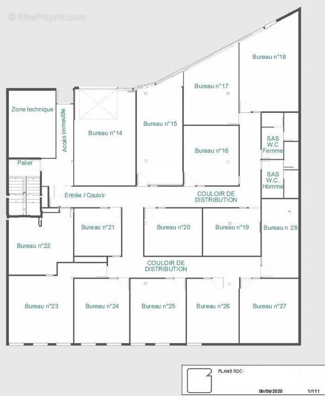 Plan RDC - Commerce à MONTREUIL