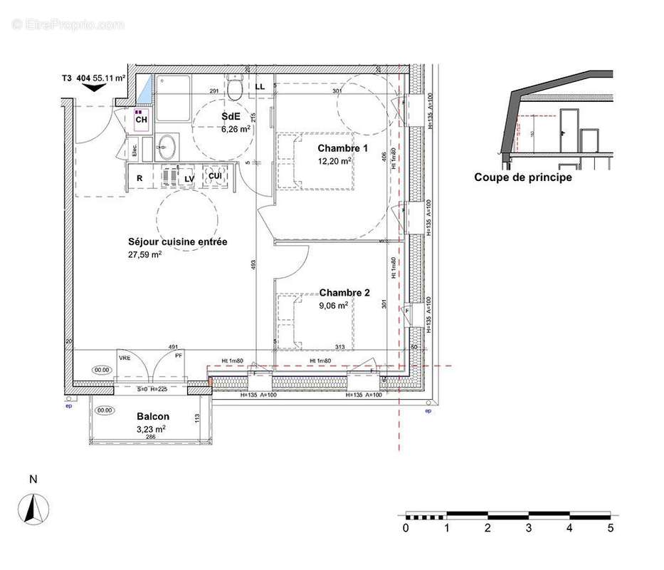 PLAN APPARTEMENT  - Appartement à PONT-L&#039;EVEQUE