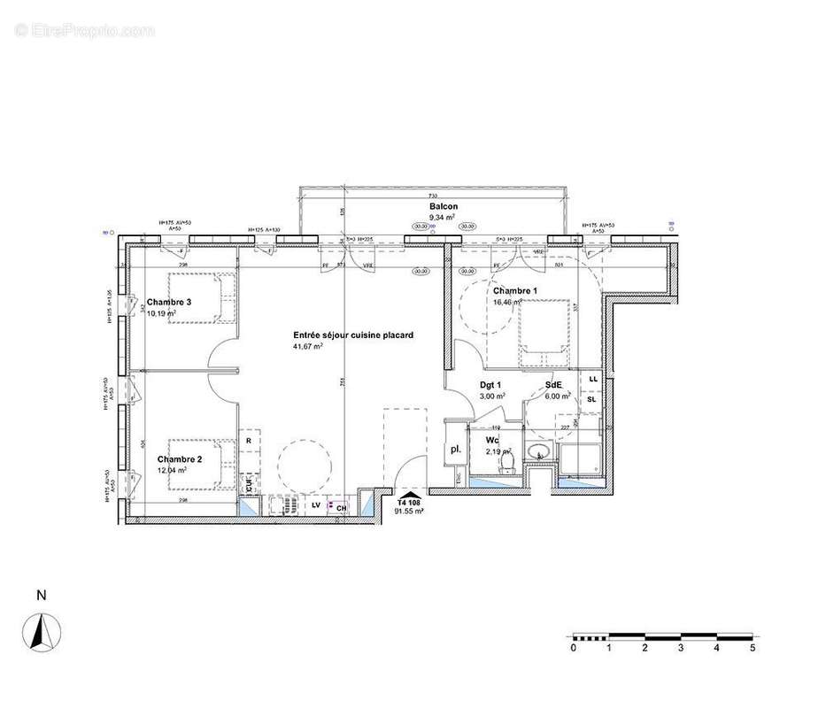 PLAN APPARTEMENT  - Appartement à PONT-L&#039;EVEQUE