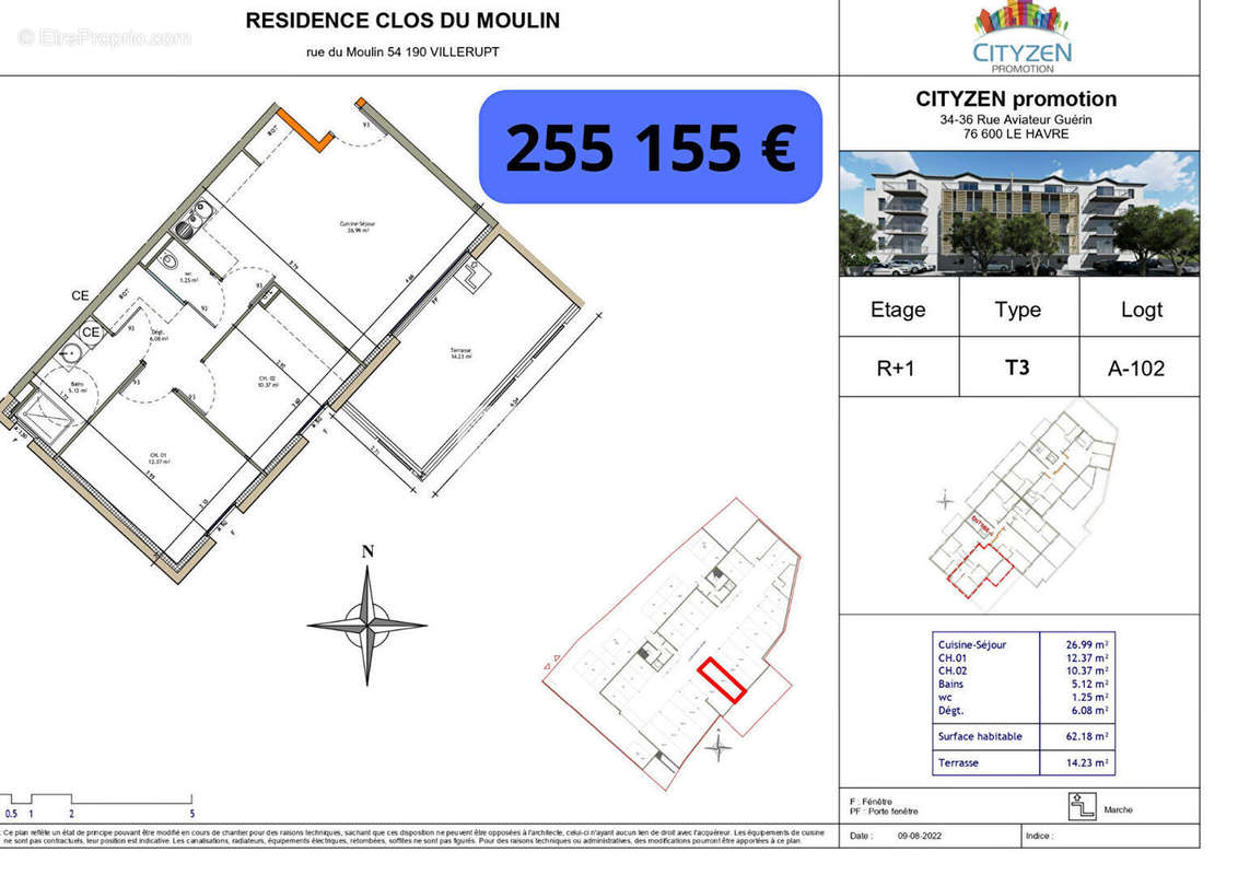 Appartement à VILLERUPT