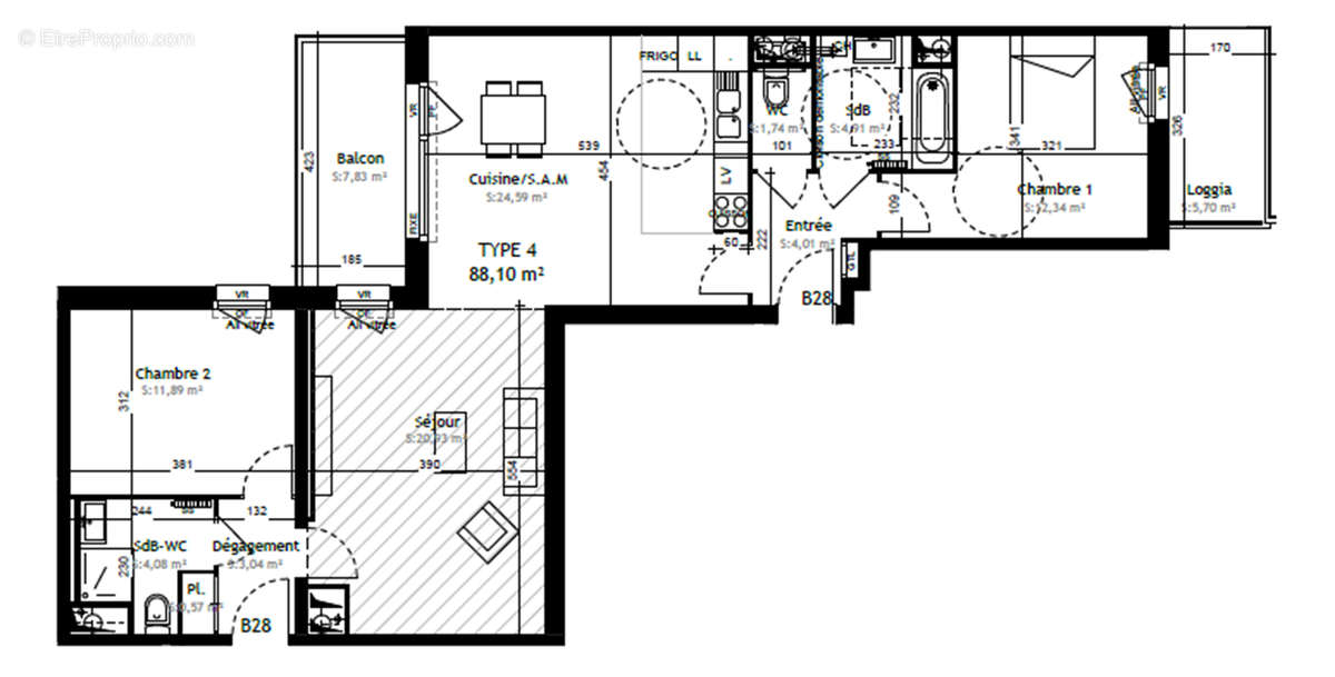 Appartement à VILLENEUVE-D&#039;ASCQ