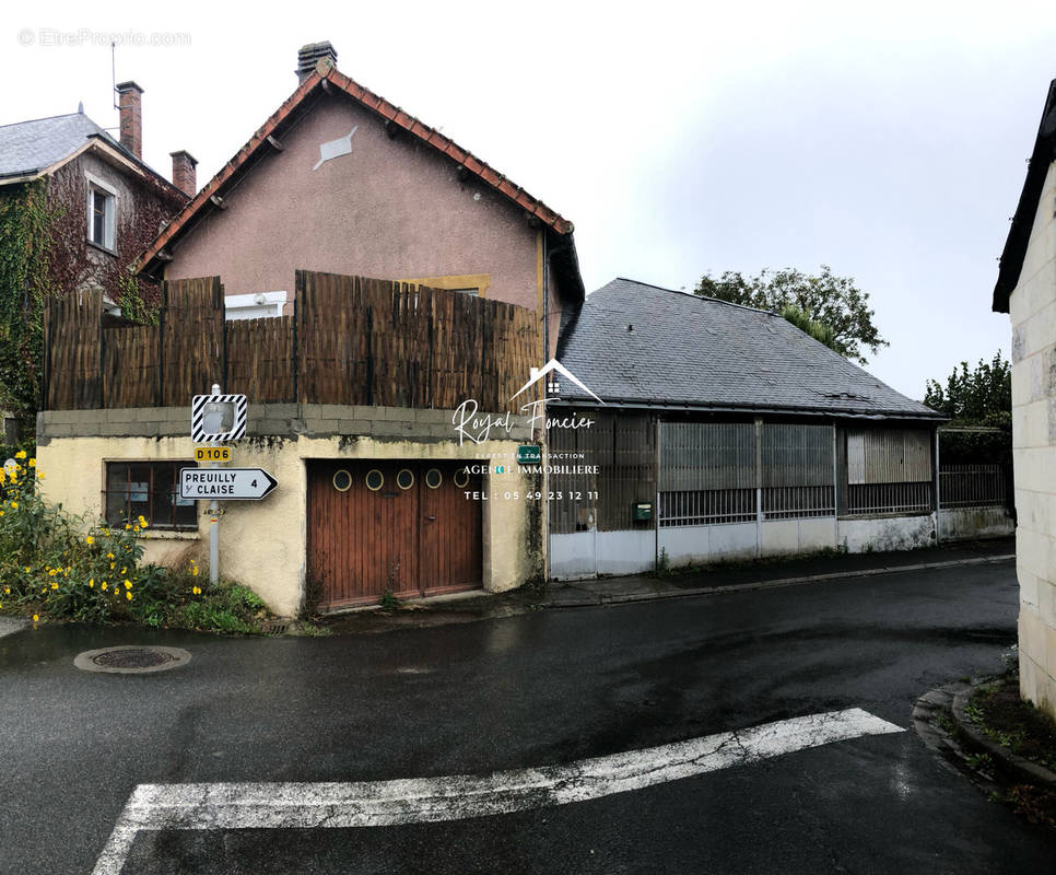 Facade de la masion - Maison à BOSSAY-SUR-CLAISE