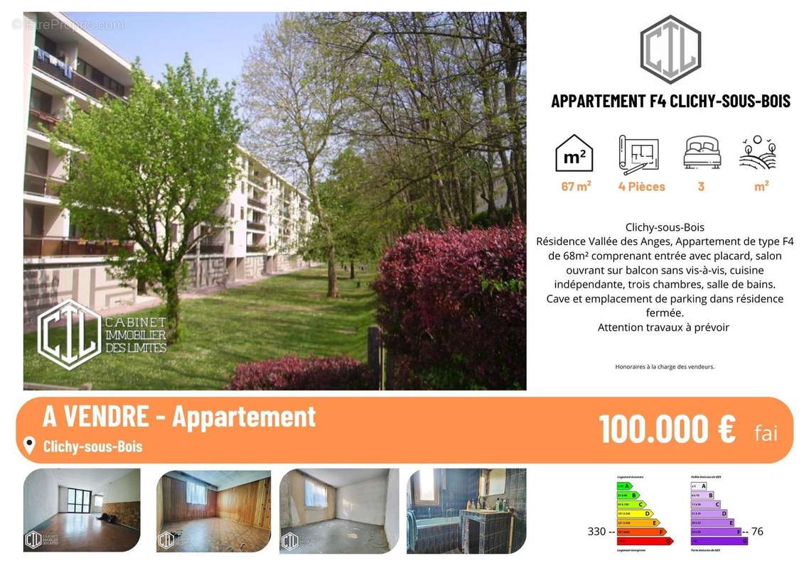 Appartement à CLICHY-SOUS-BOIS