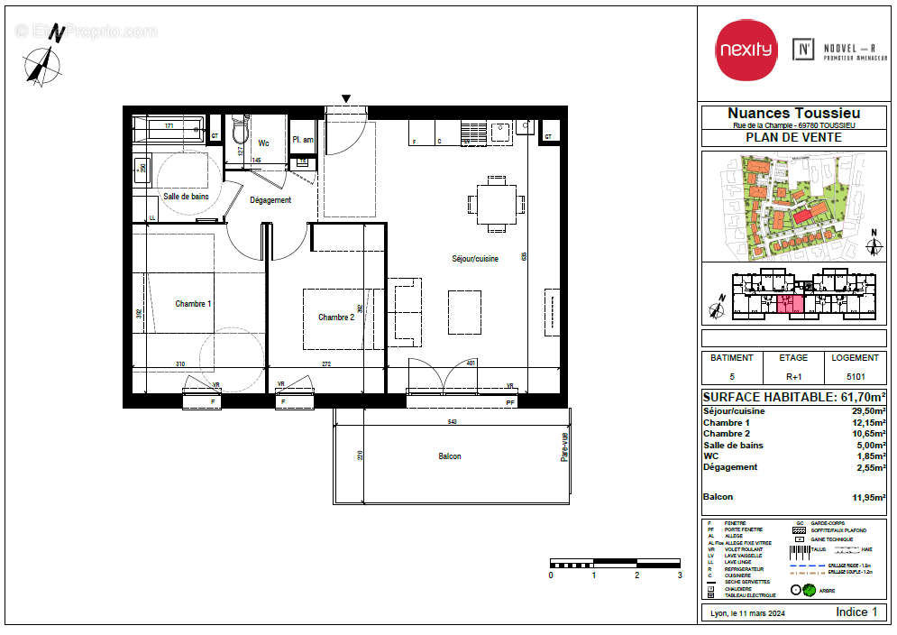 Appartement à TOUSSIEU