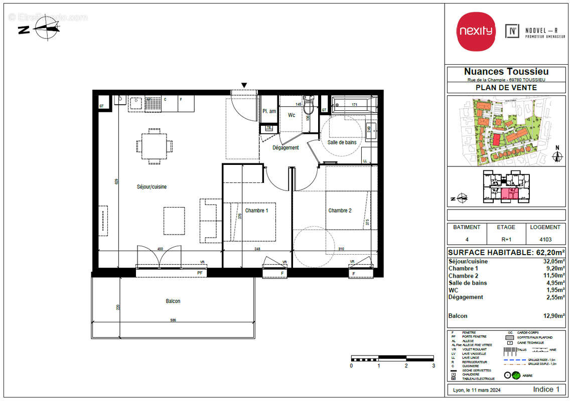 Appartement à TOUSSIEU