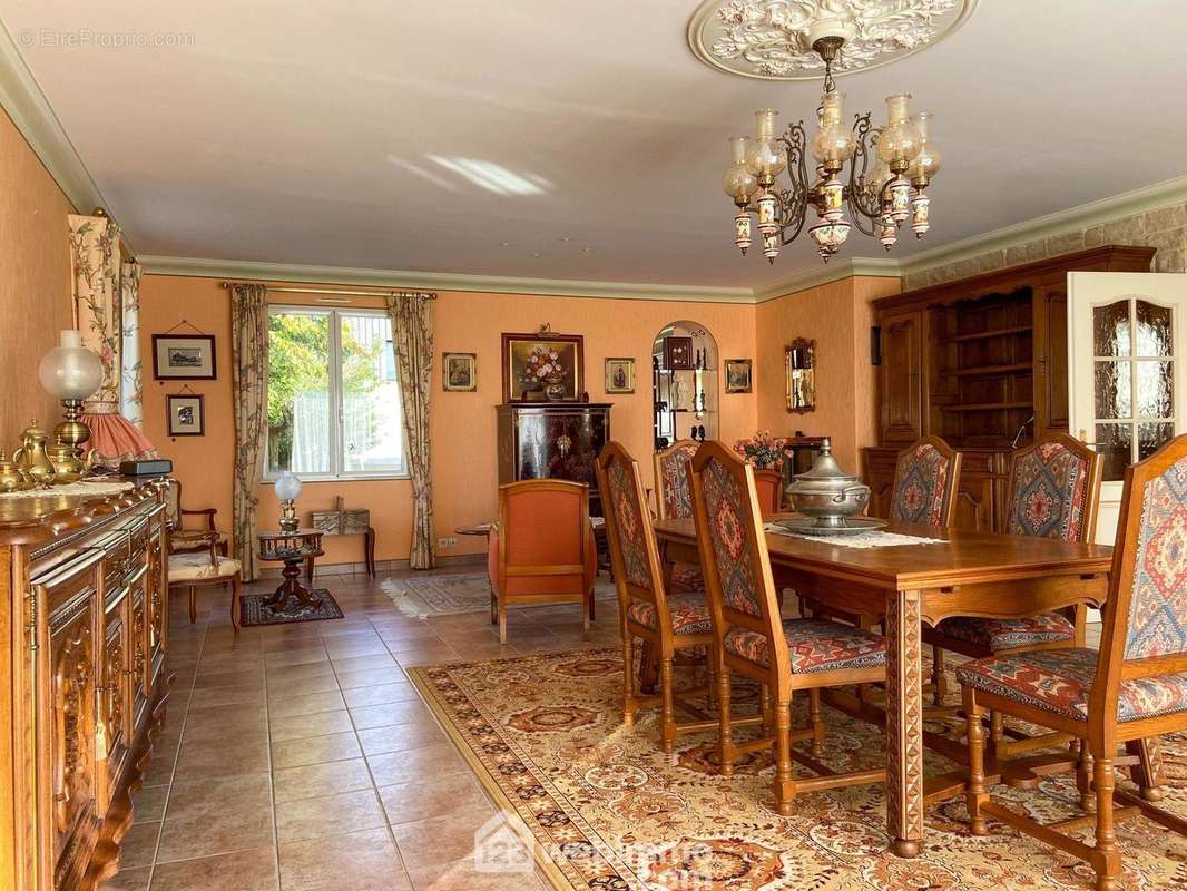 Salon salle à manger avec lumière traversante - Maison à CHANTONNAY