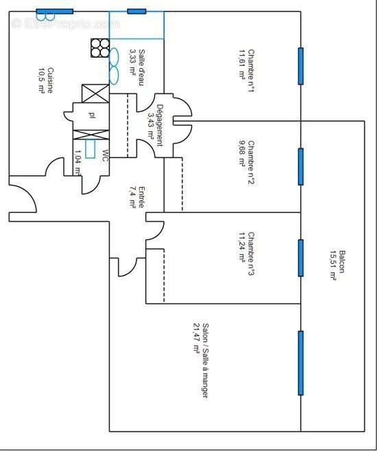 Appartement à LE CANNET