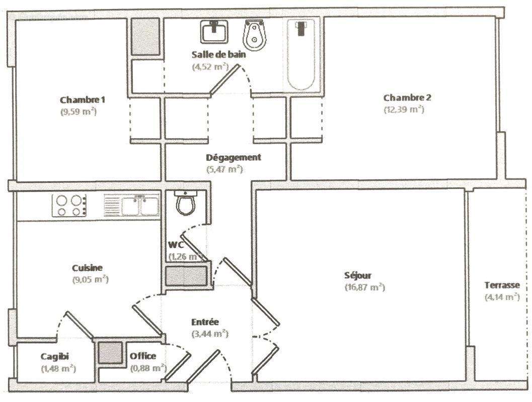 Appartement à AUBERGENVILLE