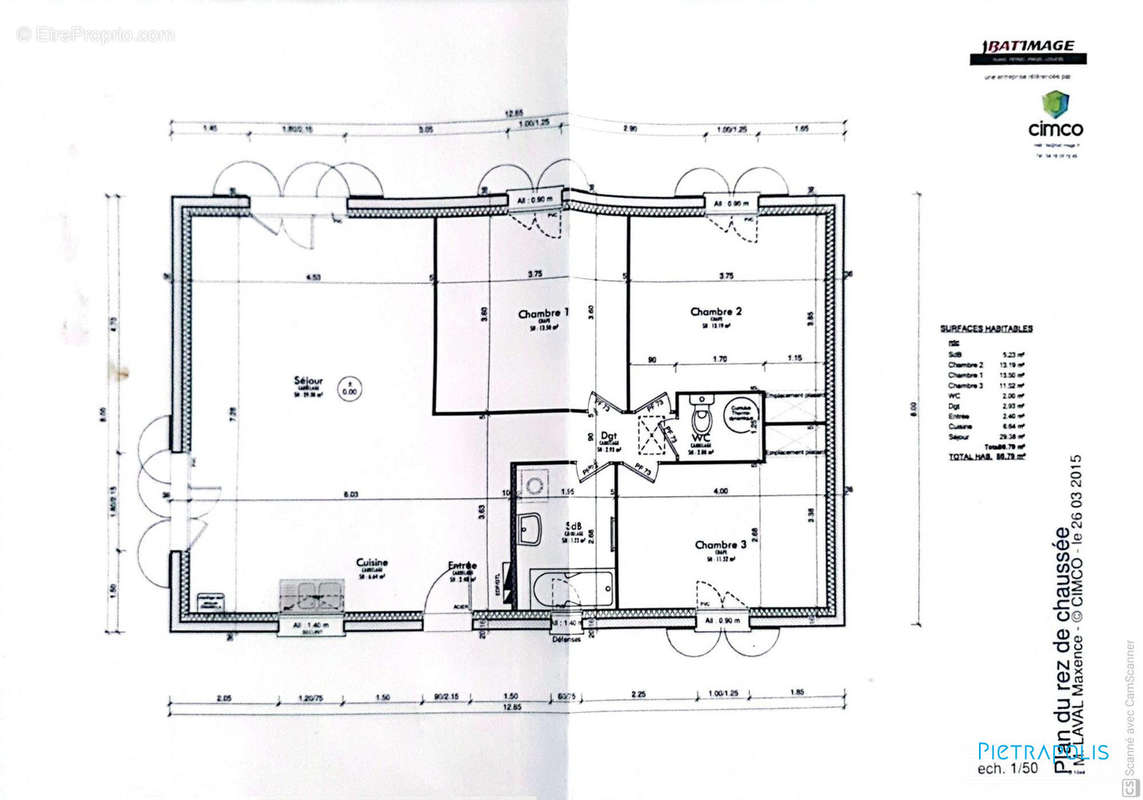 PLAN - Maison à PONT-EVEQUE