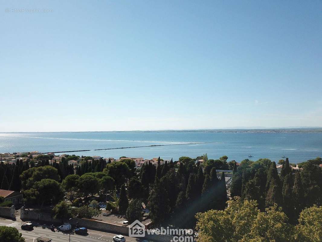 Vue sur l&#039;étang de thau et la mer - Appartement à SETE