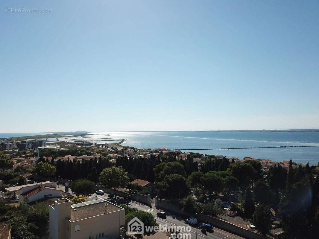 Vue sur l&#039;étang de thau et la mer - Appartement à SETE