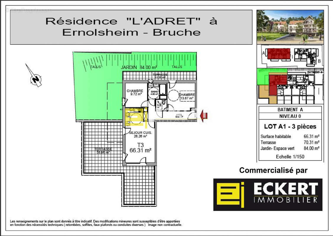 Appartement à ERNOLSHEIM-BRUCHE