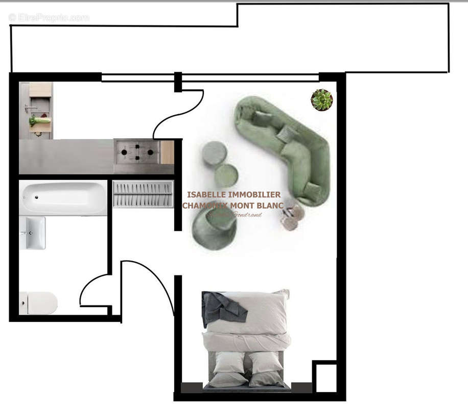 Plan / Achat studio Chamonix - Appartement à CHAMONIX-MONT-BLANC