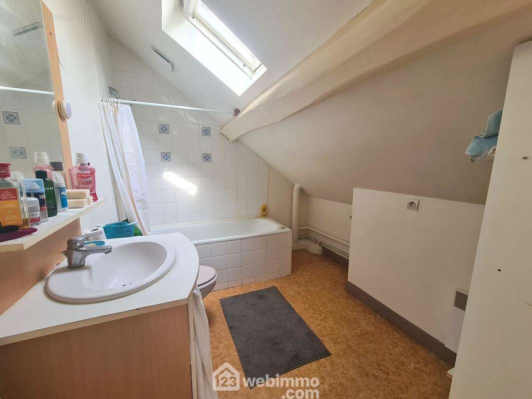 Une salle de bain/WC. - Appartement à FONTAINEBLEAU