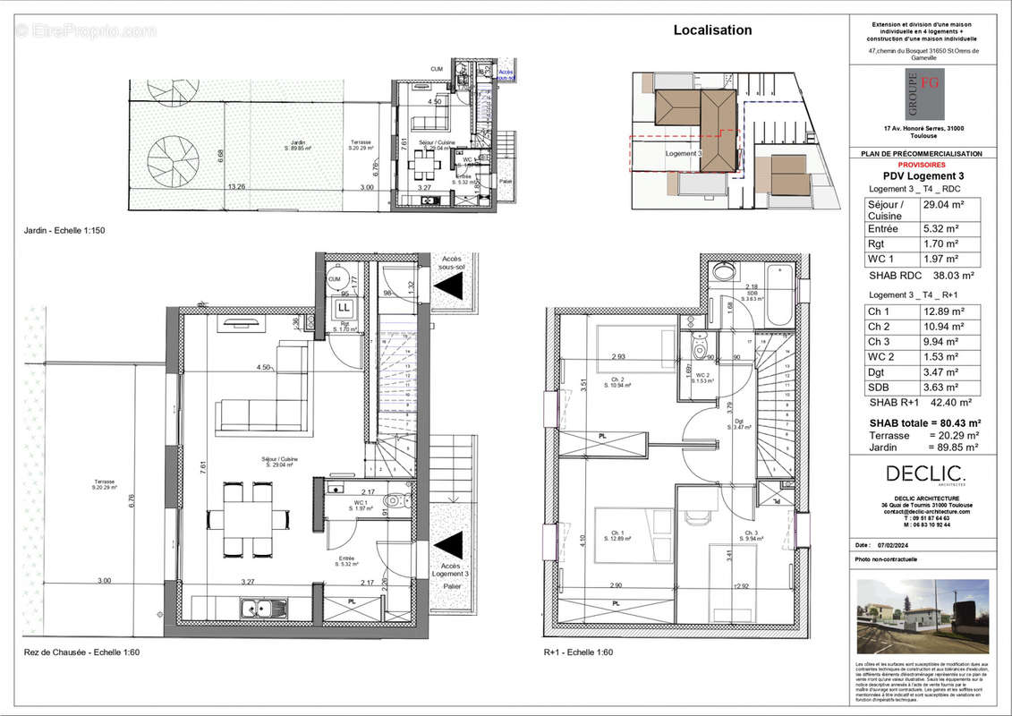 Appartement à SAINT-ORENS-DE-GAMEVILLE