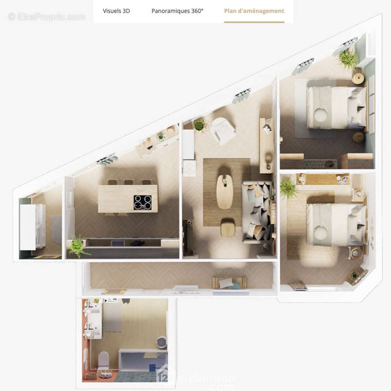 Disposition de cet appartement neuf - Appartement à LONGUYON