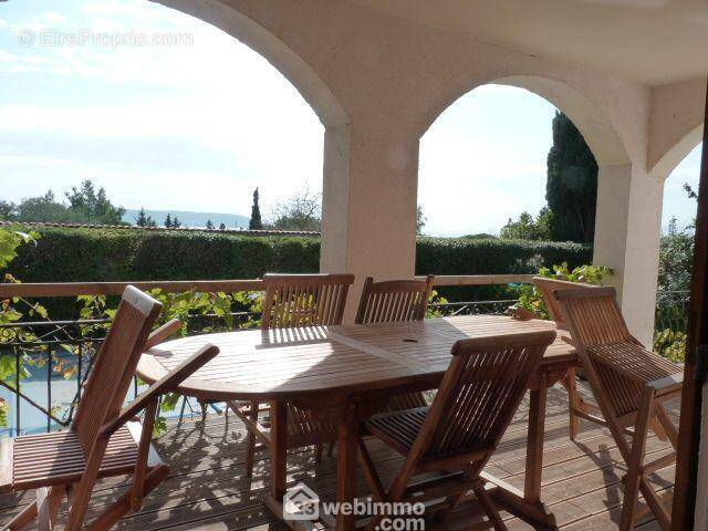 Retour sur la terrasse couverte côté SUD, - Maison à BOUZIGUES