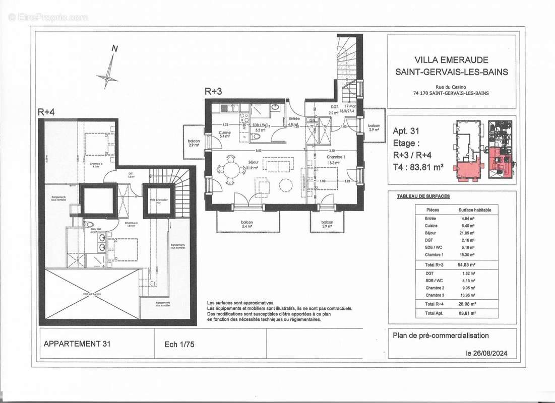 Appartement à SAINT-GERVAIS-LES-BAINS