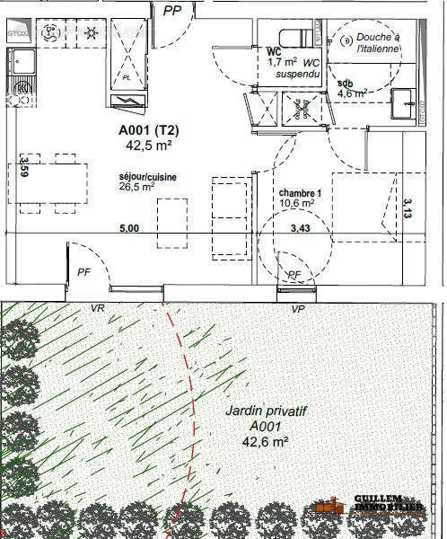 Plan intérieur - Appartement à AVIGNON