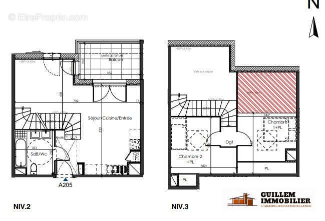 Plan appartement duplex - Appartement à GAREOULT