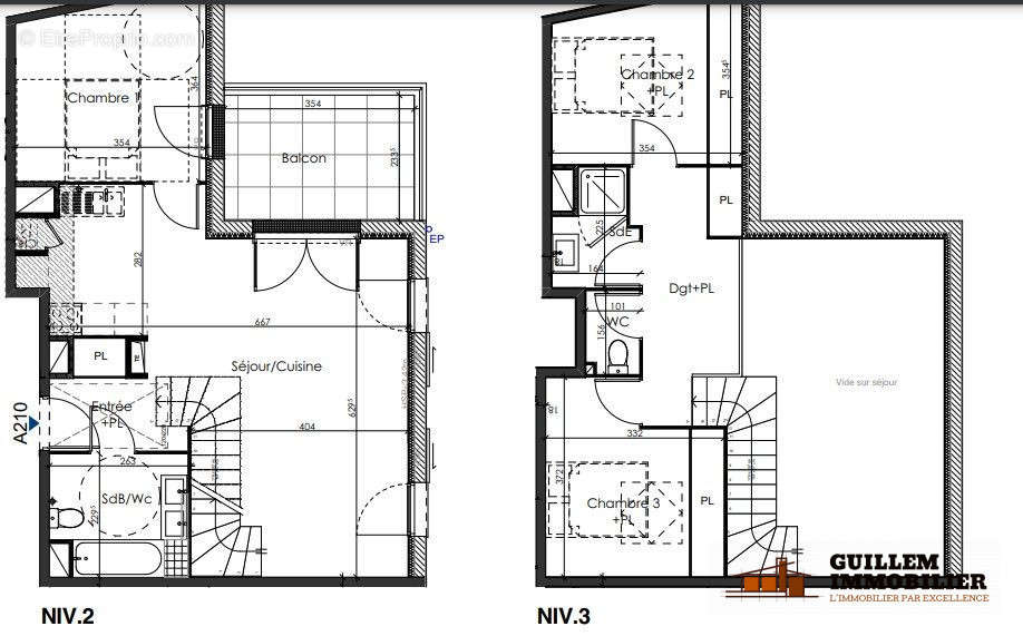 Plan appartement duplex - Appartement à GAREOULT