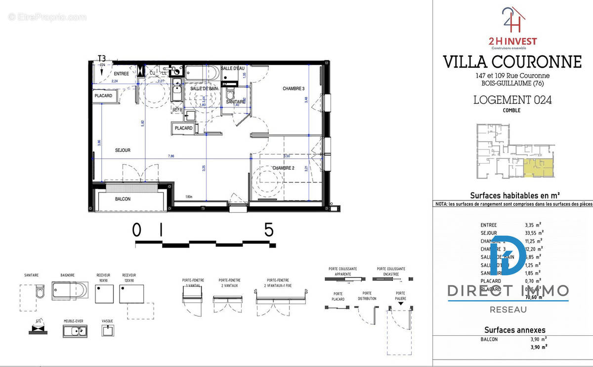 Appartement à BOIS-GUILLAUME