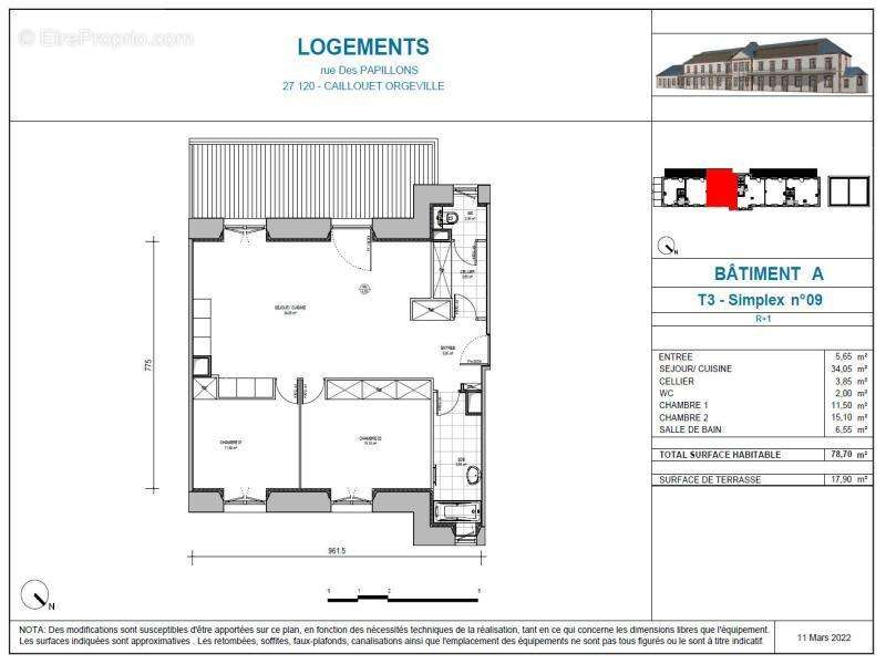 Appartement à CAILLOUET-ORGEVILLE