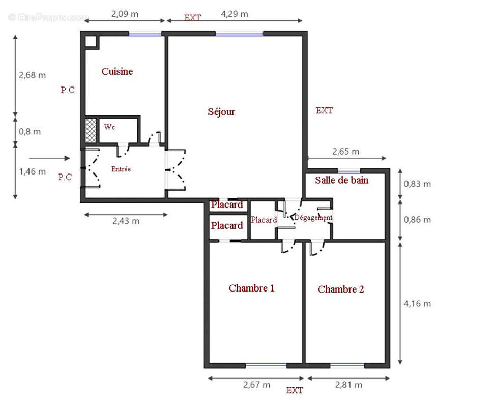 Appartement à PARIS-19E