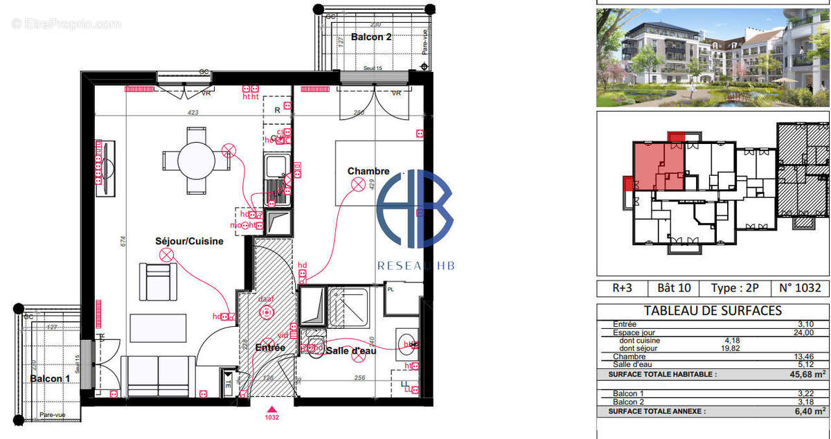 Appartement à LE BLANC-MESNIL