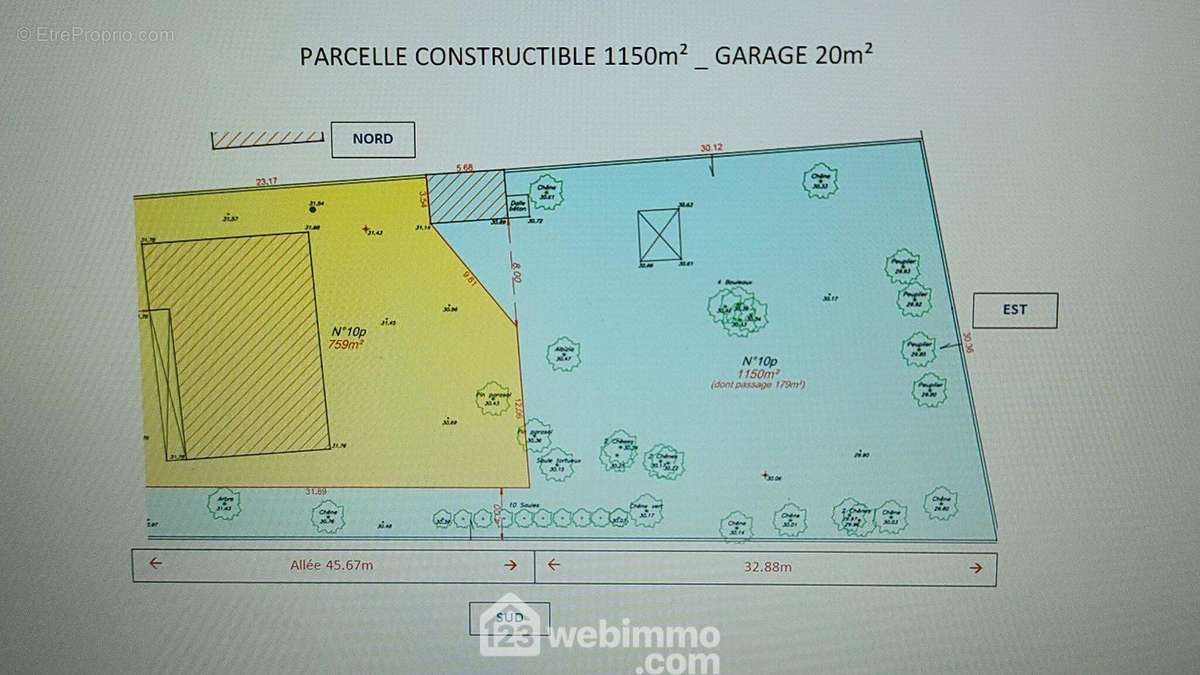 Plan de la parcelle - Terrain à TALMONT-SAINT-HILAIRE