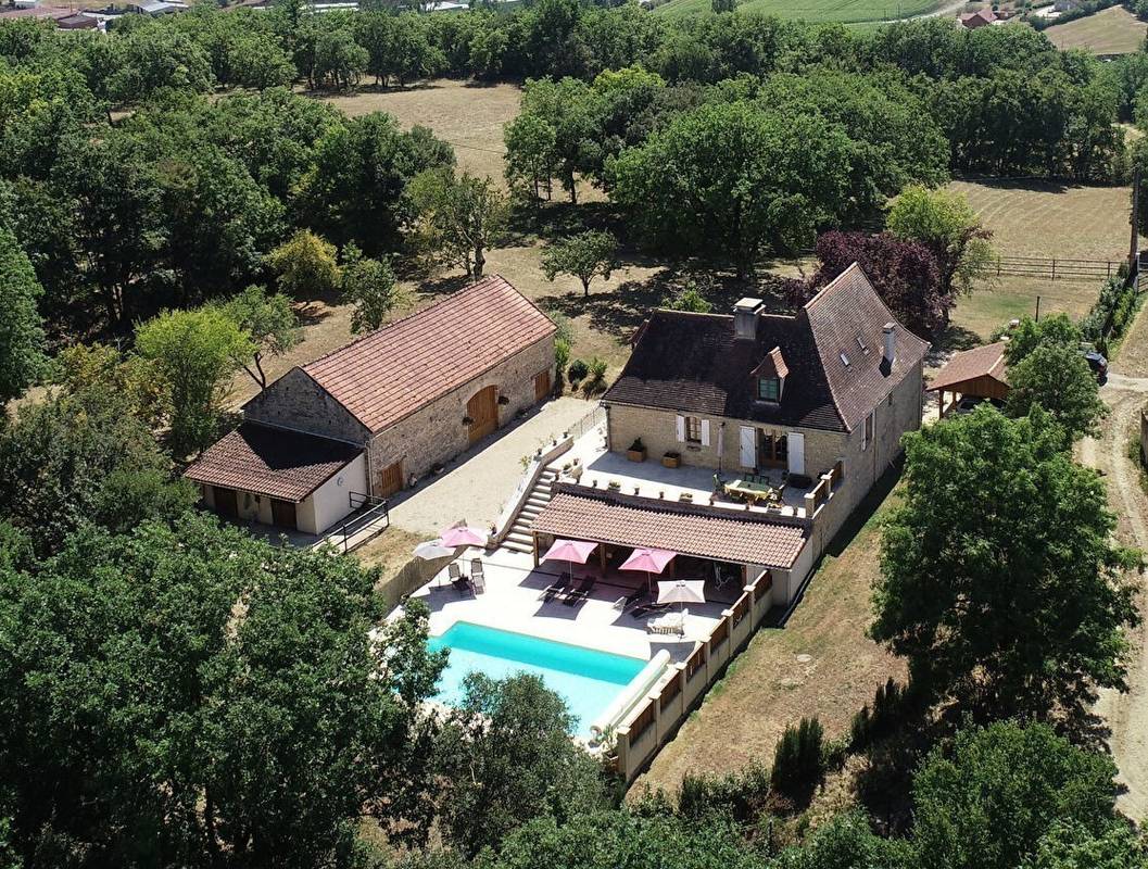 VUE AERIENNE - Maison à SALVIAC