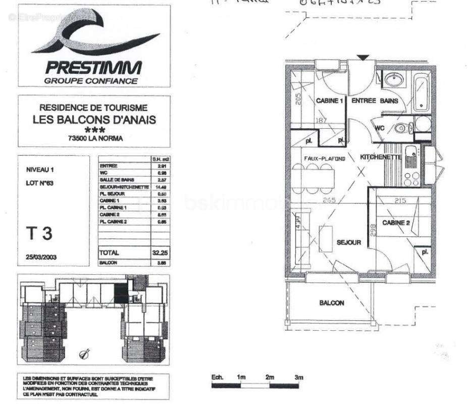 Appartement à VILLARODIN-BOURGET