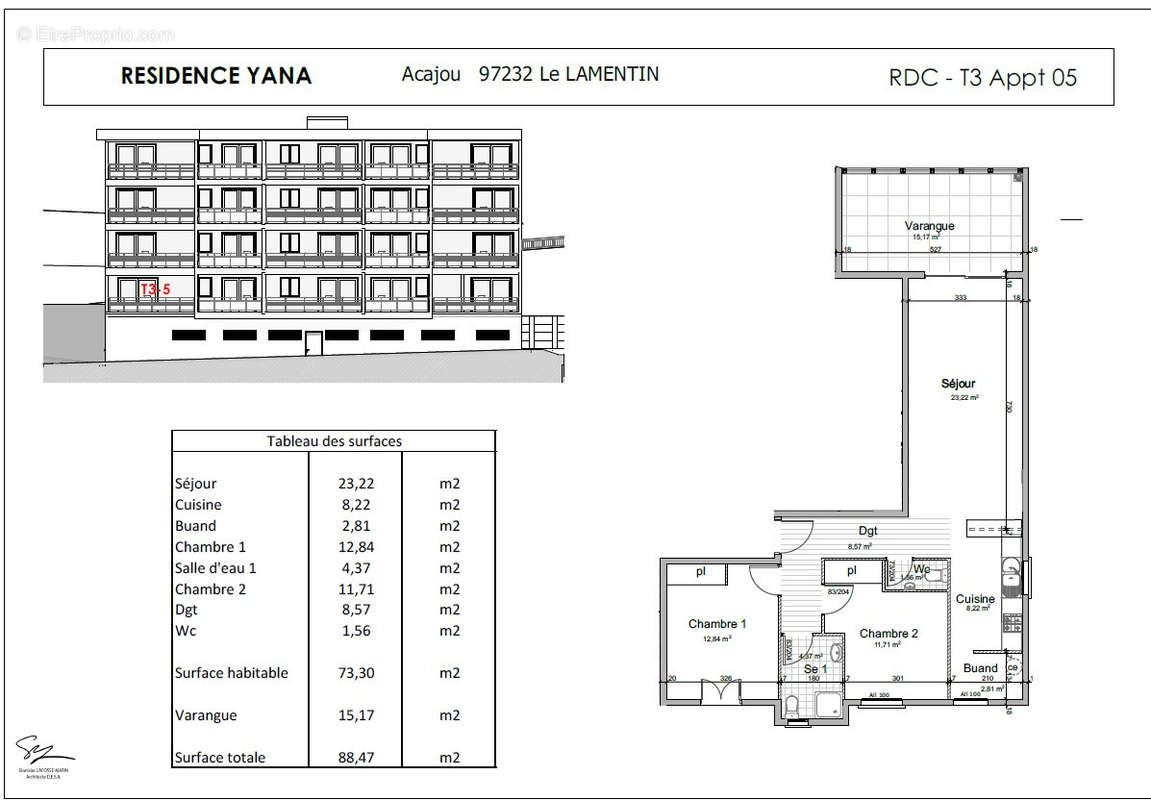 Appartement à LE LAMENTIN