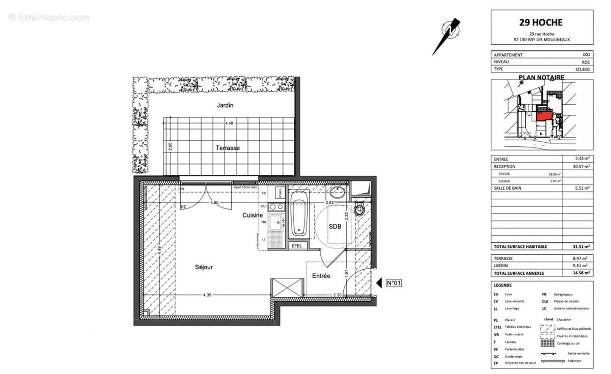 Appartement à ISSY-LES-MOULINEAUX