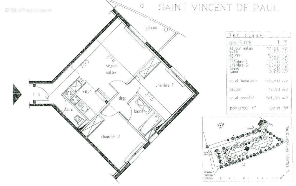 Appartement à SAINT-VINCENT-DE-PAUL