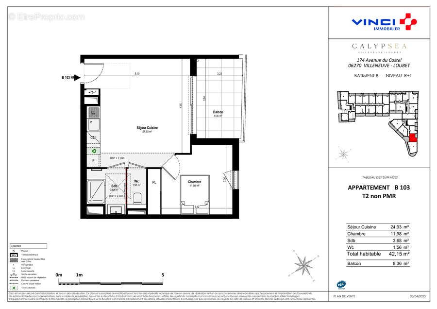 Appartement à VILLENEUVE-LOUBET