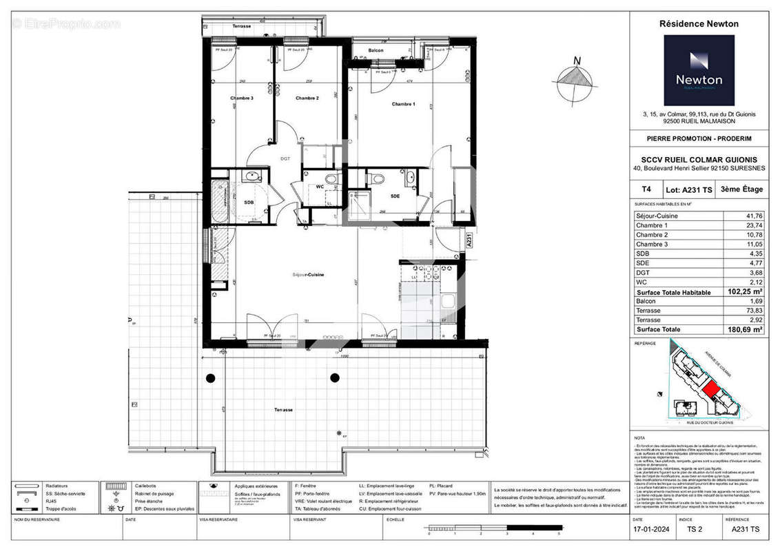 Appartement à RUEIL-MALMAISON