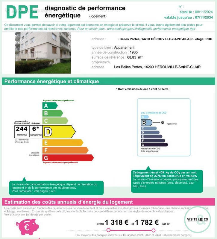 Appartement à HEROUVILLE-SAINT-CLAIR