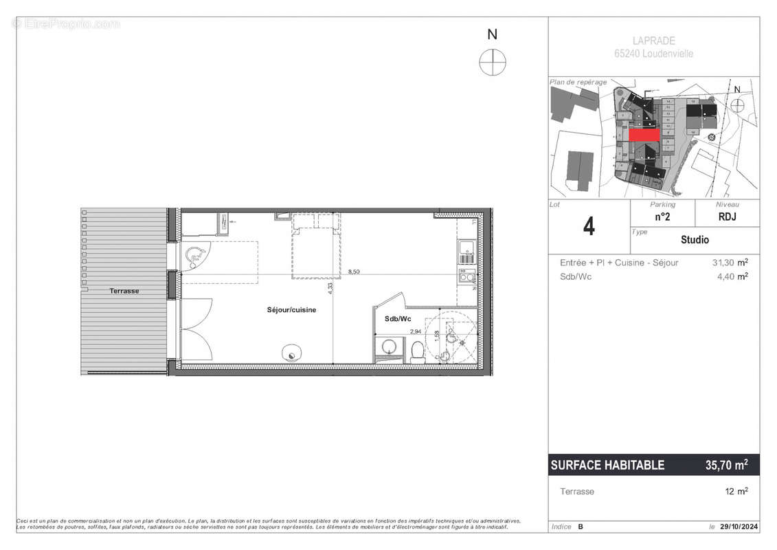 Appartement à LOUDENVIELLE